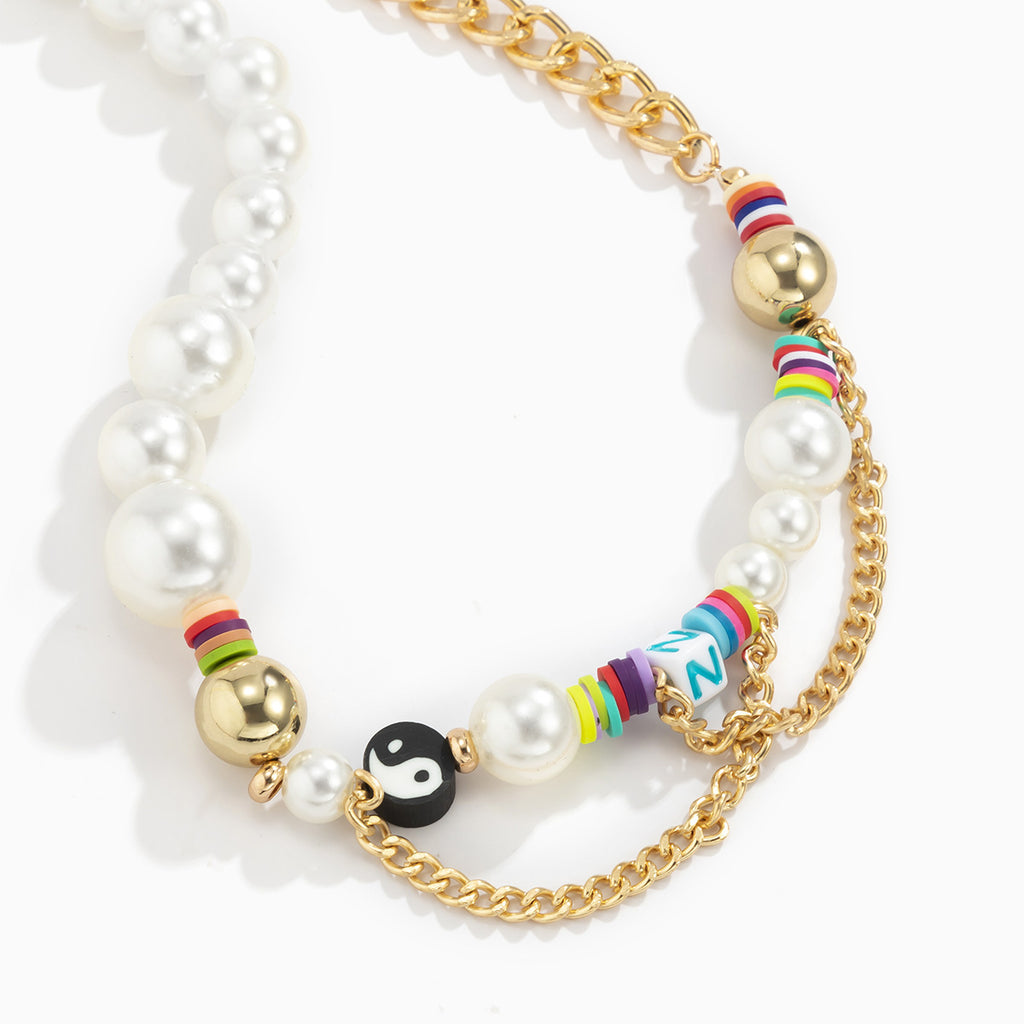 Pearl Men's Necklace New Korean Ins Wind Necklace