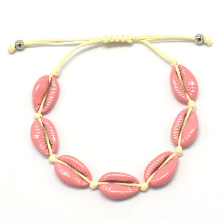 Ocean wind color alloy beach shell bracelet