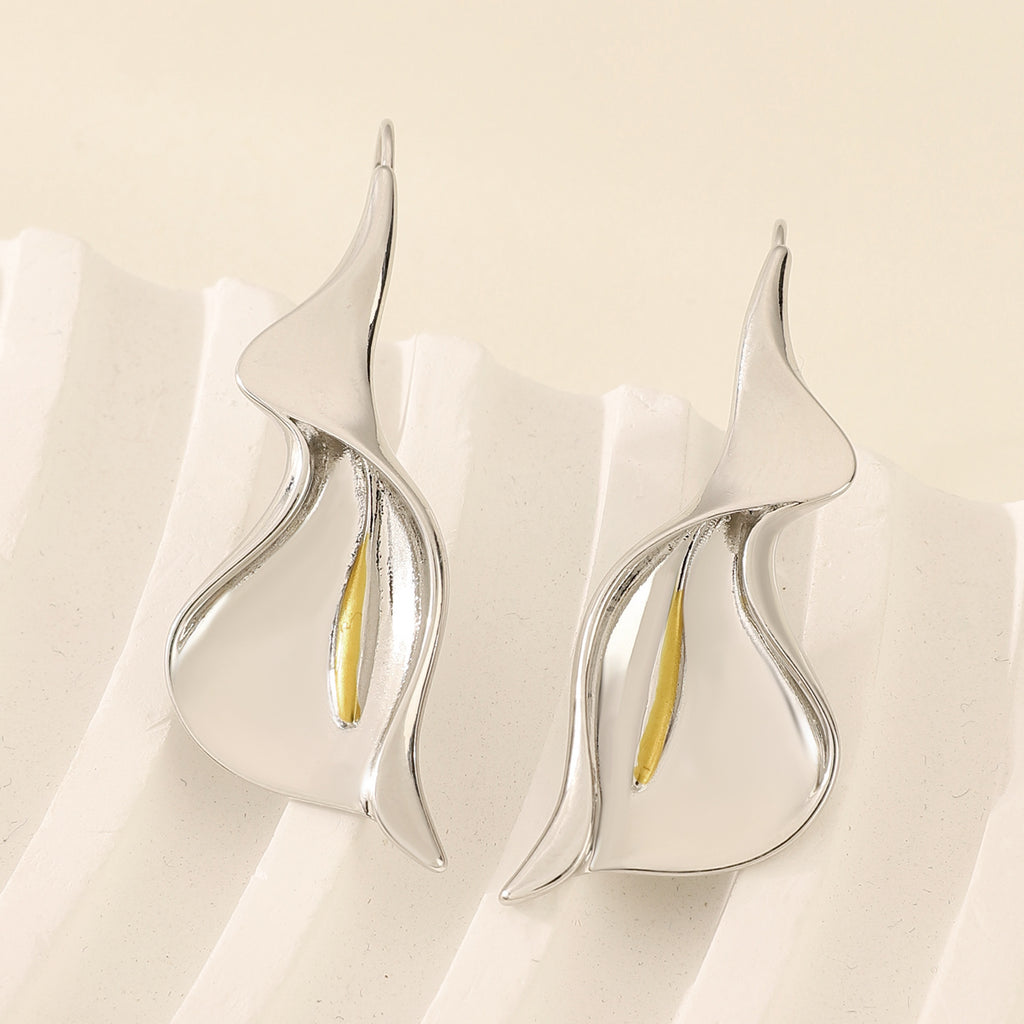 Fashion Horseshoe Lotus Women's Earrings Ethnic