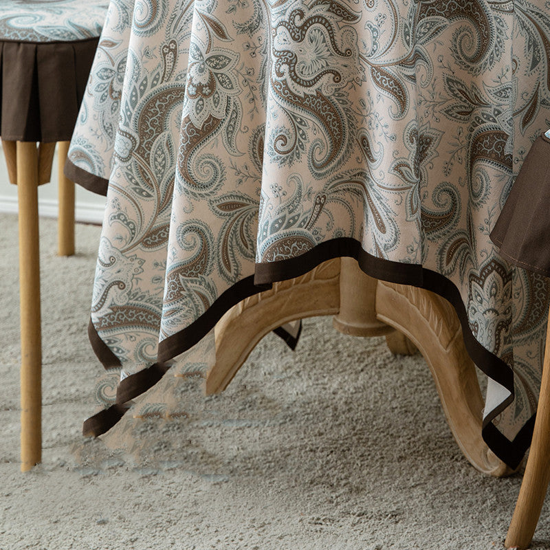 Home Fashion Cotton Vintage Fabric Dining Table Cloth
