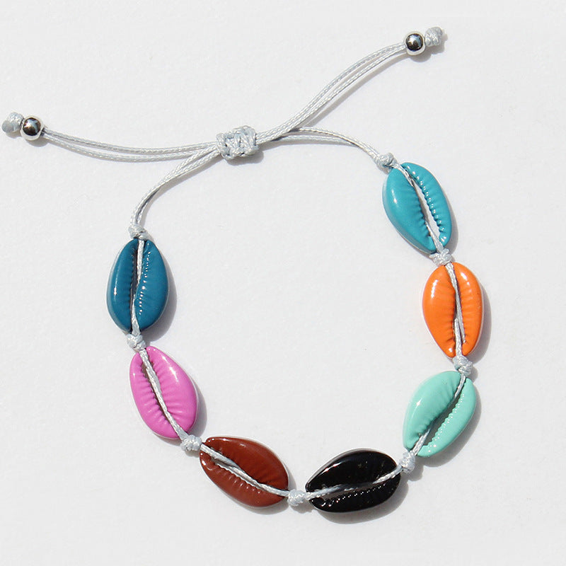 Ocean wind color alloy beach shell bracelet