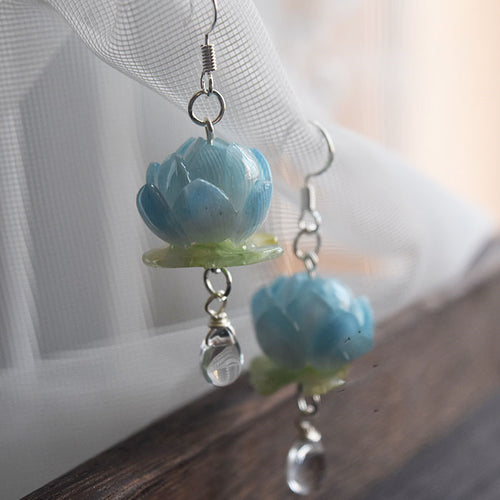 Women's Fashion Simple Lotus Shape Earrings