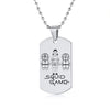 Engraved Squid Game Round Square Triangle Logo Stainless Steel Necklace Fashion Dog Tag Pendant Necklaces For Men Women