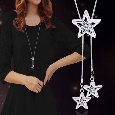 New necklace pearl swan sweater chain
