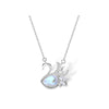 Swan Lake Necklace Female 925 Sterling Silver Feather Clavicle Chain