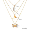 Butterfly Pendant Necklace Moon Multilayer Necklace Lady
