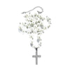 Titanium Steel Diamond Cross Pearl Necklace Adjustable Necklace