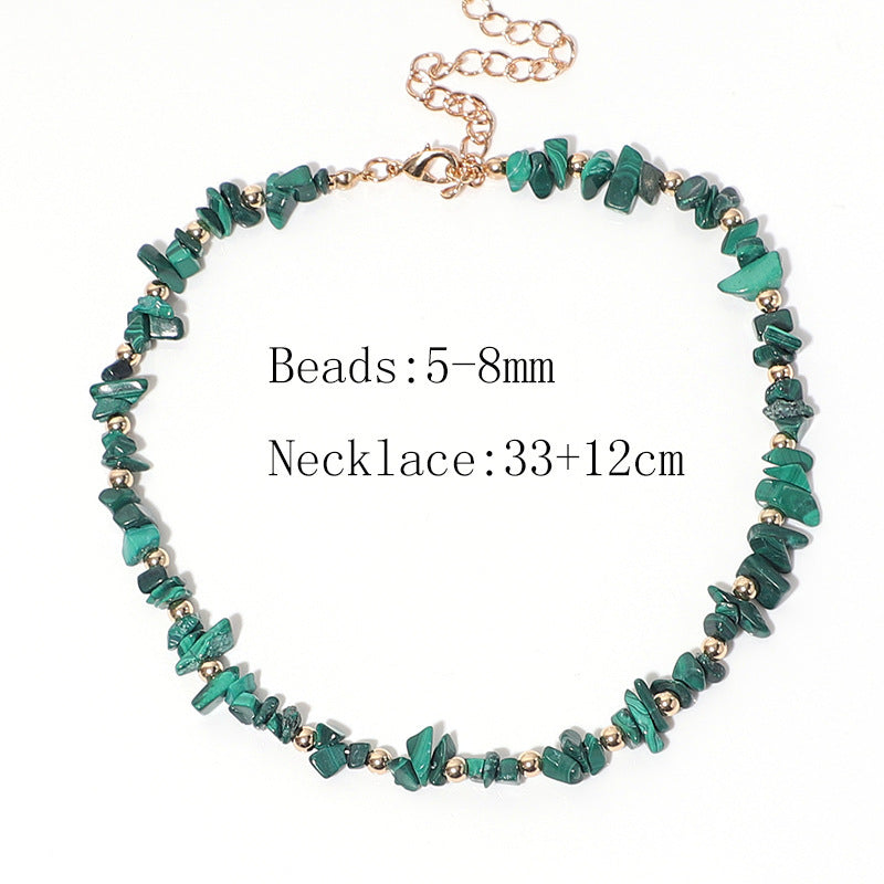 Irregular Turquoise Necklace Retro Simple Handmade Necklace
