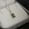 Princess Square Four Prongs Inlaid Japanese And Korean Pendant Necklace