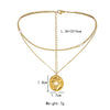 Coin Pearl Pendant Necklace Titanium Steel Necklace