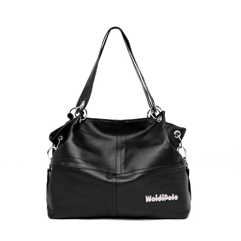 Women's Portable Fashion Stitching Messenger Shoulder Bag