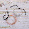 Woven five diamond four-color bracelet