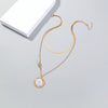 Round Plate Portrait Pendant Double-layer Necklace Necklace