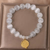 Opal Bracelet Niche High Sense Single Circle Fu Character Tag All-matching