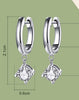 White silver hypoallergenic earrings