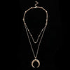 Bohemian Double Necklace Gold Plated Ladies Clavicle Necklace
