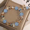 Original Handmade Aquamarine Crystal Bracelet For Women