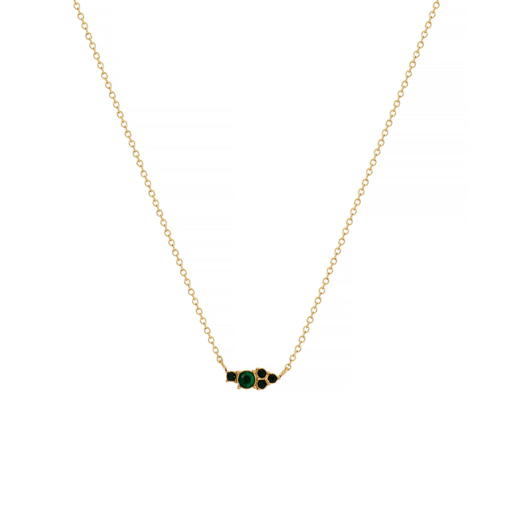 Twelve Birthstone Necklace Women's Simple Color Gem Necklace