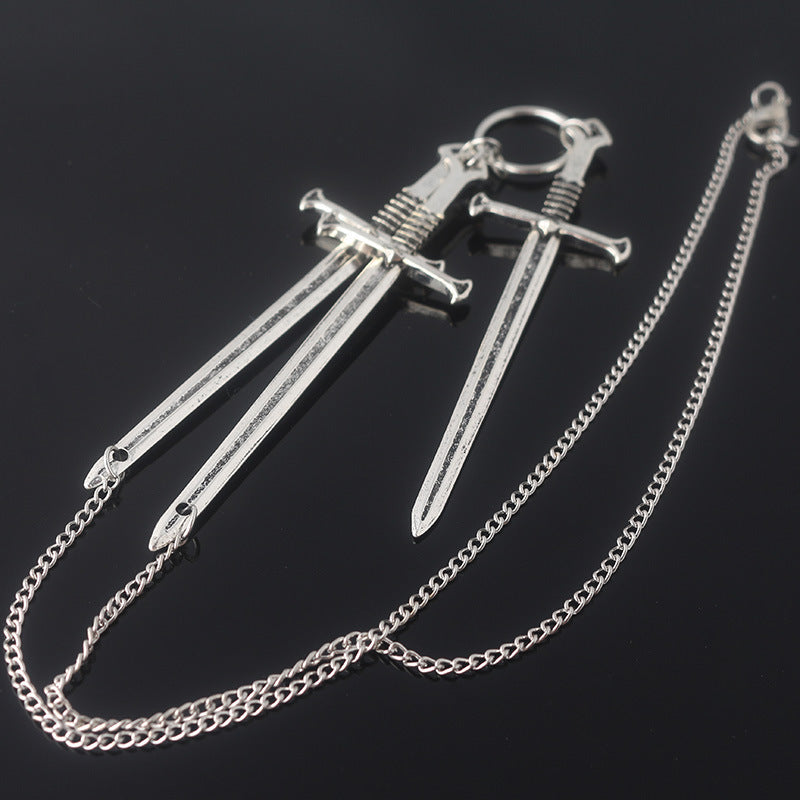 Three sword necklace
