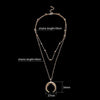Bohemian Double Necklace Gold Plated Ladies Clavicle Necklace