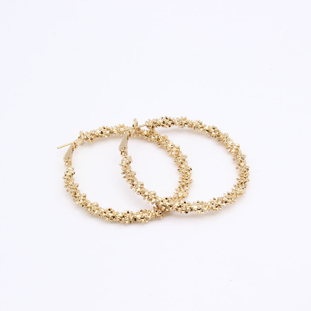 Irregular geometric hoop earrings