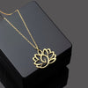 Lucky Lotus Pendant Necklace Women's Stainless Steel Yoga Necklace