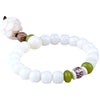 White Jade Bodhi Single Circle Bracelet Bodhi Root Buddhist Beads Hand String