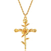 December Flower Necklace Cross Necklace Three-dimensional Vacuum