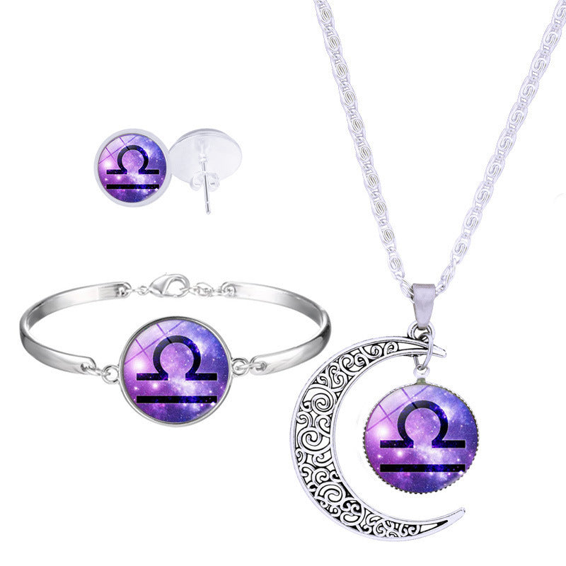 Twelve constellation earrings