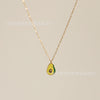 Small Colorful Oil Necklace Avocado Student Necklace