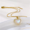 Mermaid Princess Pearl Love Stainless Steel Necklace Women