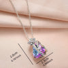 Rose Studded Diamond Pendant Necklace
