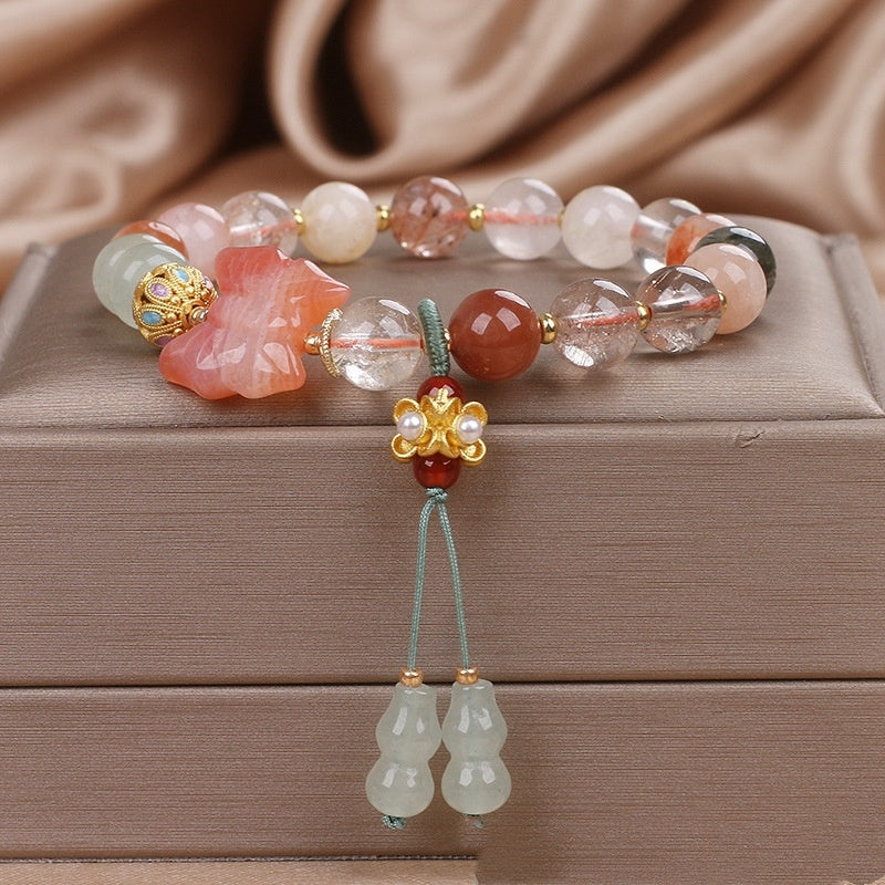 Ethnic Style Natural Color Hair Crystal Bracelet