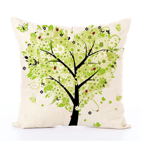 Linen Pillow Money Tree Cushion with Pillow