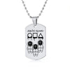 Engraved Squid Game Round Square Triangle Logo Stainless Steel Necklace Fashion Dog Tag Pendant Necklaces For Men Women