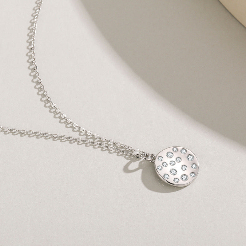 S925 Sterling Silver Diamond Pendant Necklace