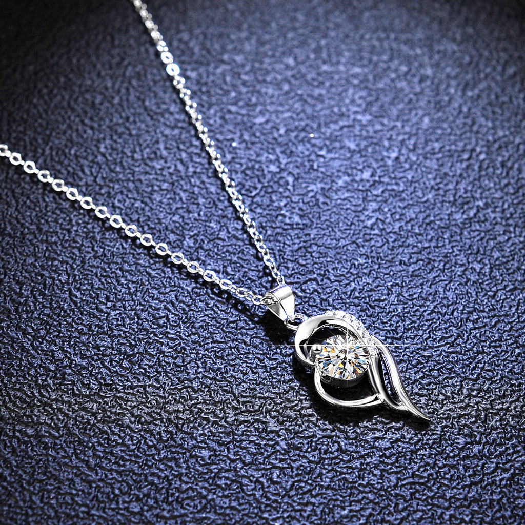 D-color Diamond Necklace Silver Pendant