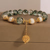 Green Phantom Quartz Crystal Bracelet For Women