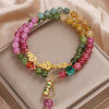 Natural Jade Color Tourmaline Bracelet For Women