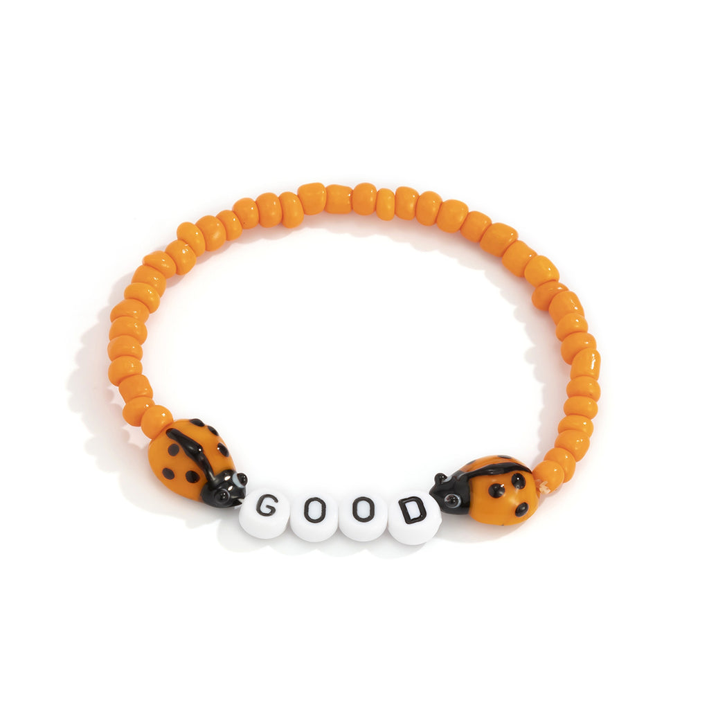 Letter Color Rice Bead Bracelet Women