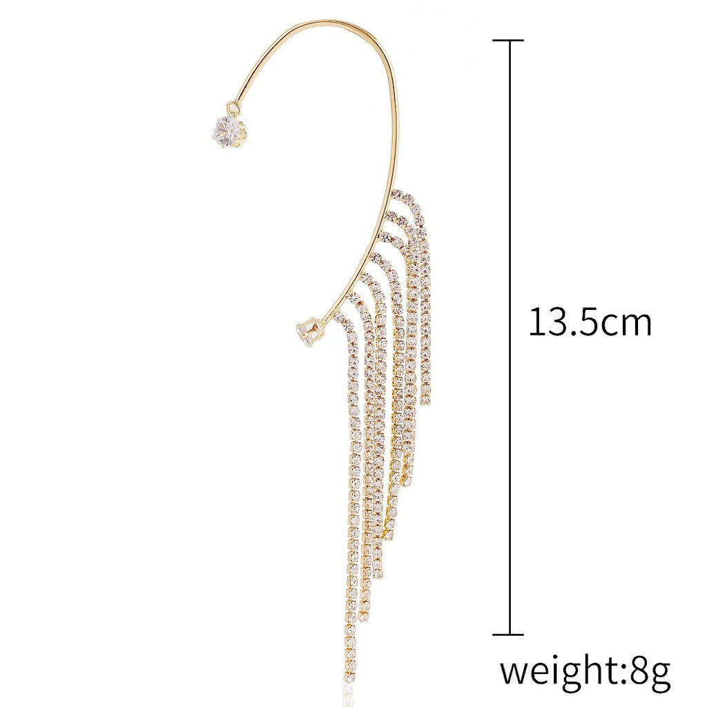Women's Single Long Earrings Without Pierced Earrings