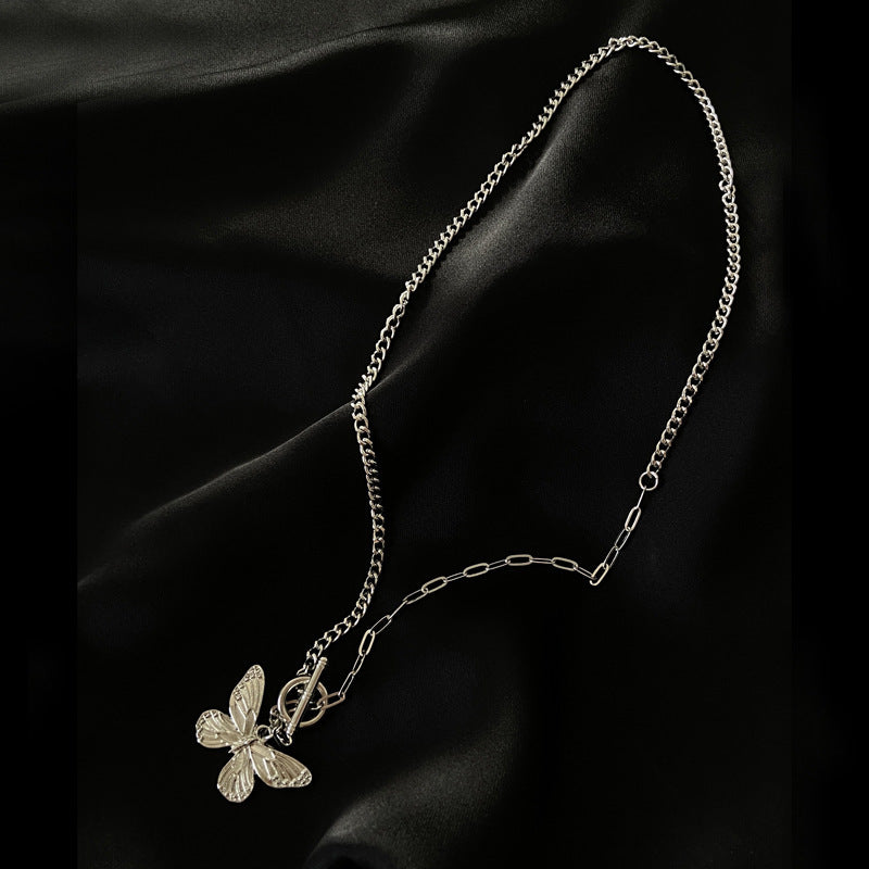 Popular Elements Necklace Simple Butterfly Single Layer Necklace