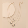 Butterfly Pendant Necklace Moon Multilayer Necklace Lady
