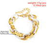Exaggerated Hip-hop Color Matching Irregular Winding Metal Chain Bracelet