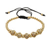 Woven five diamond four-color bracelet