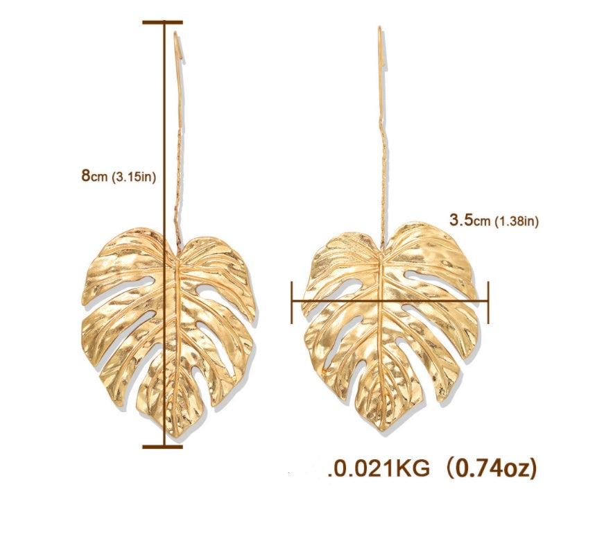 Fashion Simple Petal Lotus Leaf Punk Earrings