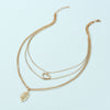 Multilayer Necklace 3 Piece Set Leaf Pendant Necklace