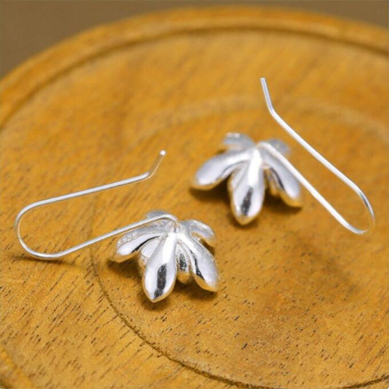Copper Earrings Fashion Flower Lotus