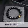 Twelve Constellation Stretch Bracelet Natural Yellow Tiger's Eye Bead Bracelets
