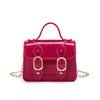 Children's Jelly Bag Rhombic Chain Pearl Handbag